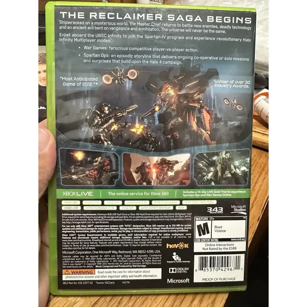 Halo 4 Xbox 360 - Complete 2 Discs CIB